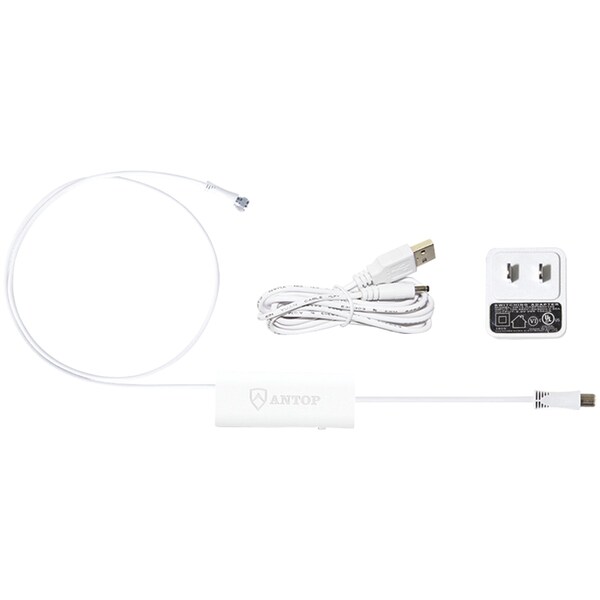 Antop Antenna Inc. Smartpass Amp with 4G LTE Filter and Power Supply Kit (White) AT-601W